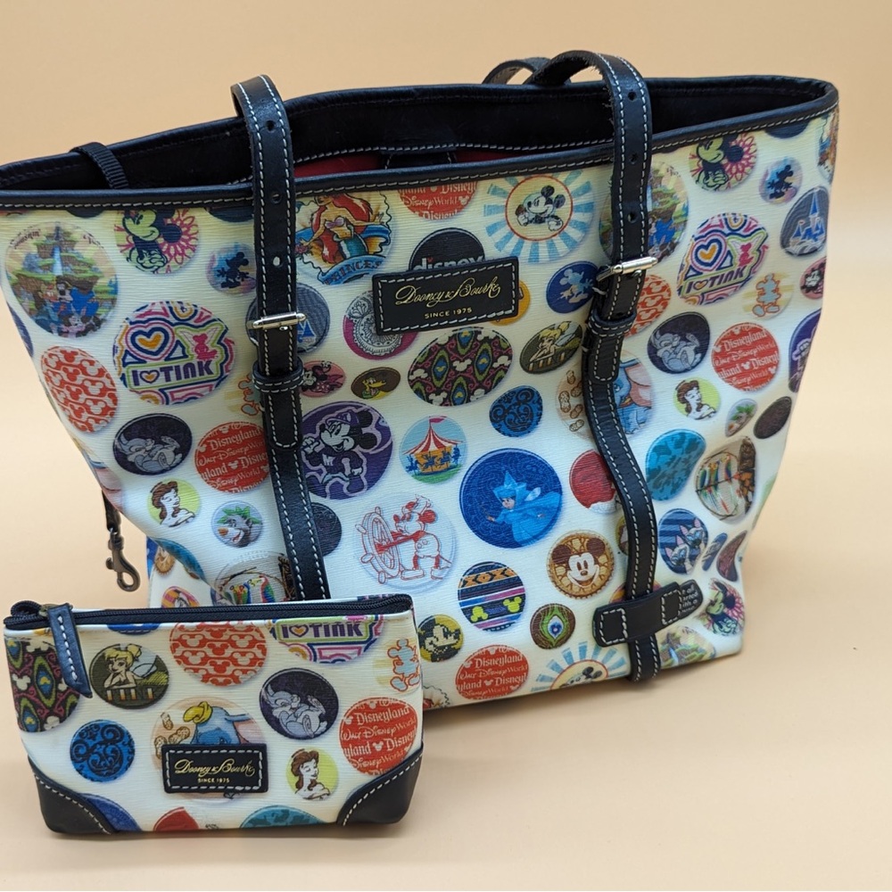 Disney Dooney and Bourke Buttons Tote with Makeup Pouch